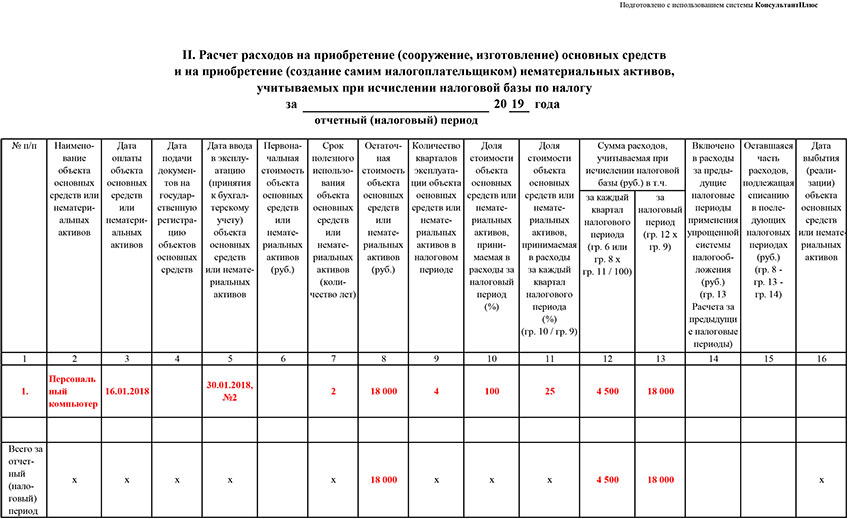 Налоги в кудир. Заполнение книги учета доходов и расходов при УСН доходы. Как заполнить раздел 2 КУДИР при УСН. Пример заполнения раздела 2 КУДИР.