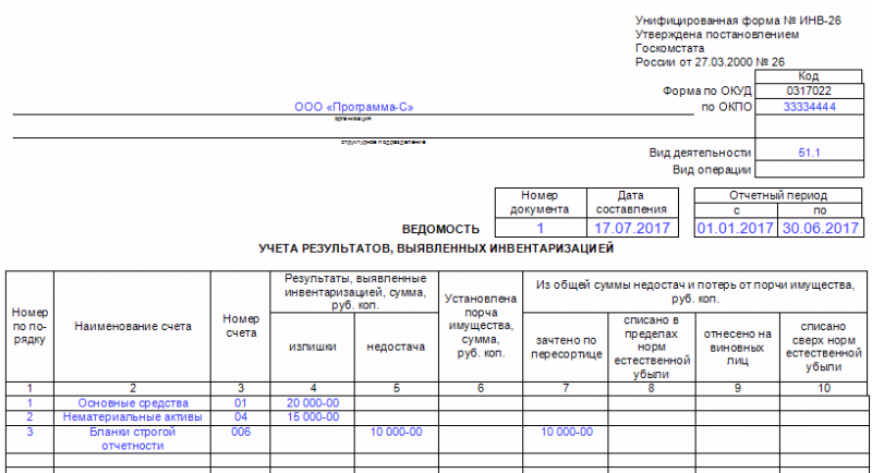 Инв 16 образец заполнения