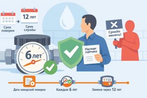 Через какое время нужно менять счетчики на воду холодную: сроки по закону в 2026 году