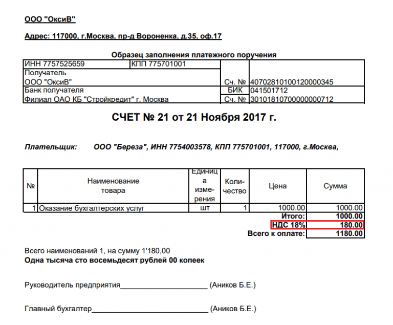 Как выставить счет на оплату от ип и ооо по безналу: образцы выставленных счетов