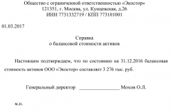 Балансовая стоимость автомобиля образец